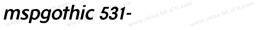 mspgothic 531字体转换